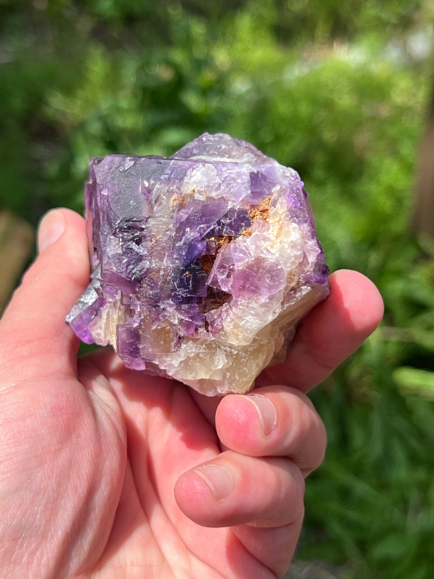 Purple over Yellow Fluorite