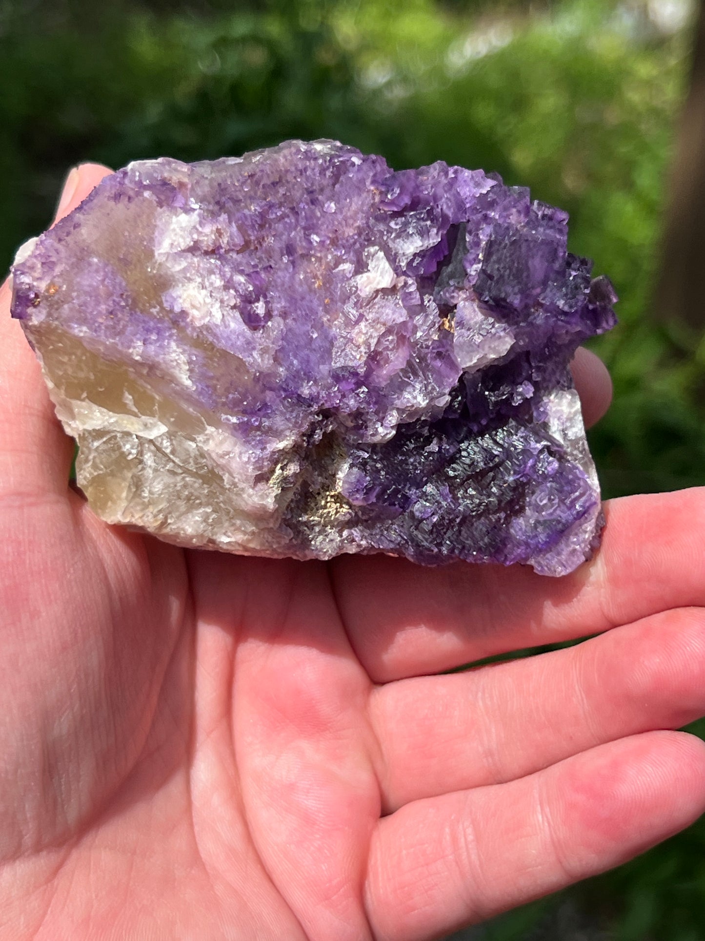 Purple over Yellow Fluorite