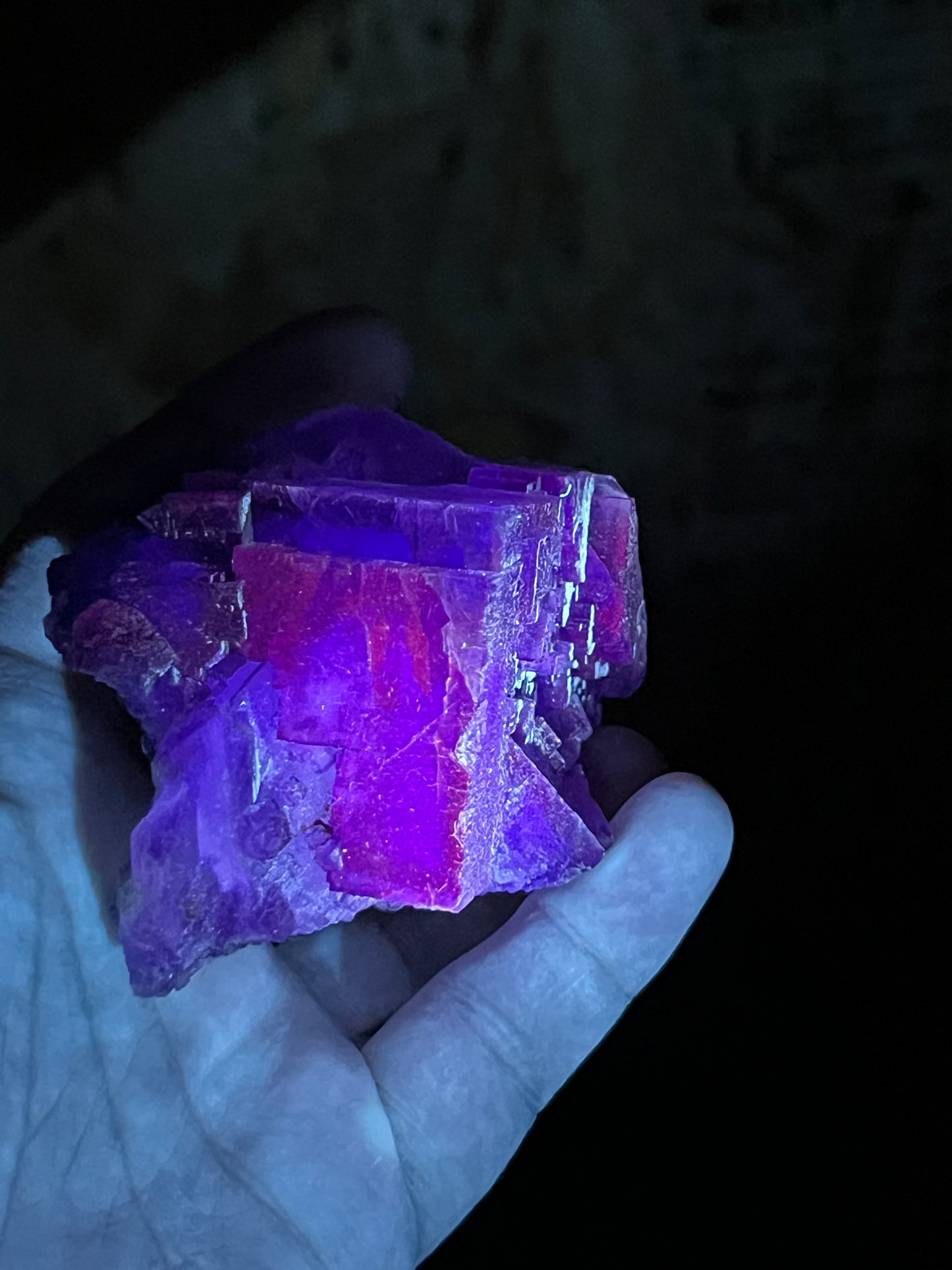 Purple over Yellow Fluorite