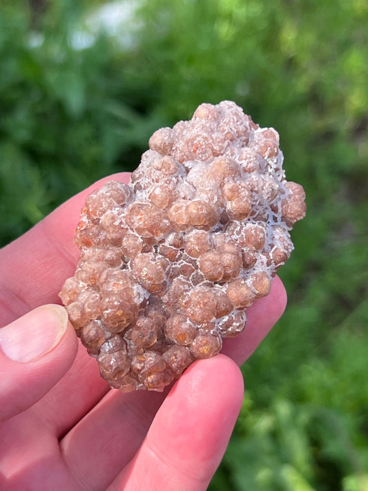 Botryoidal Fluorite over Hematite