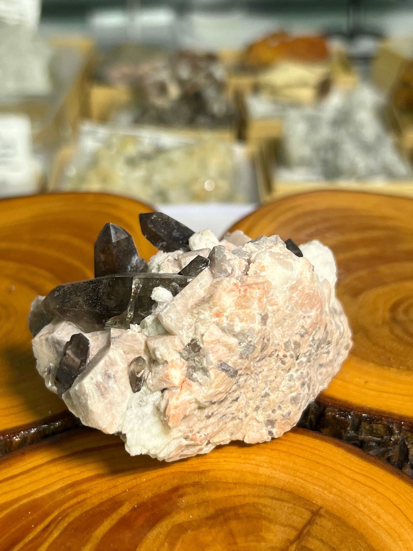 Smoky Quartz on Microcline