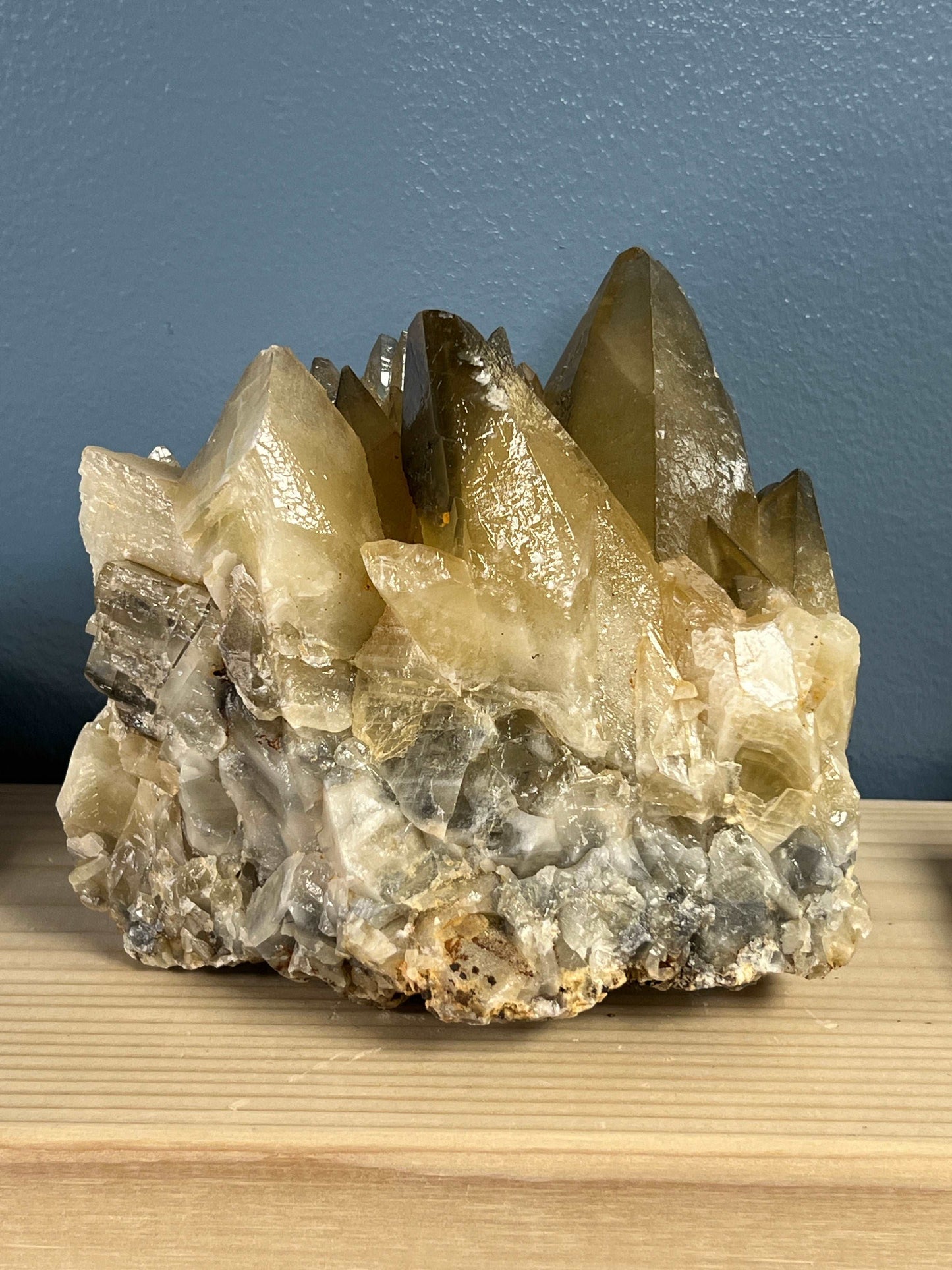 Smoky Dogtooth Calcite Cluster