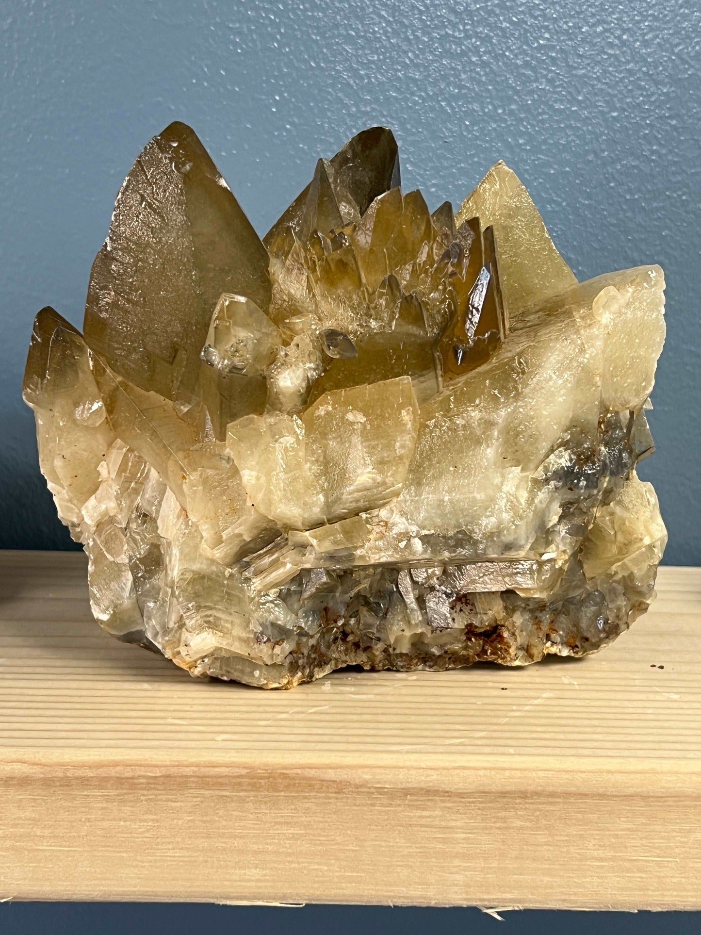 Smoky Dogtooth Calcite Cluster